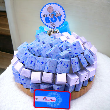 It’s a Boy Chocolate Platter, 1kg Assorted Milk Chocolates, Fancy Wooden Tray
